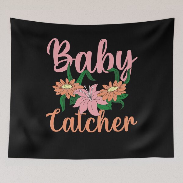 Item preview, Midwifery Flowers Pregnancy Support Baby Catcher Midwife designed and sold by bestshirtdesign.