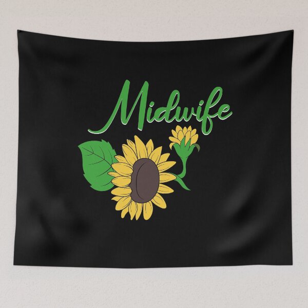Item preview, Midwifery Sunflower Doula Pregnancy Support Midwife designed and sold by bestshirtdesign.