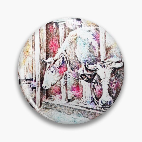 Item preview, Two Cows By Jean Bernard Colorfully Edited designed and sold by TeachUrb.