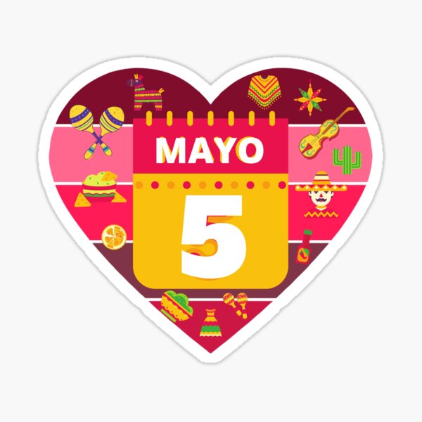 Aperçu de l'œuvre Cinco de Mayo (coeur coucher de soleil) créée et vendue par UnboundFull.