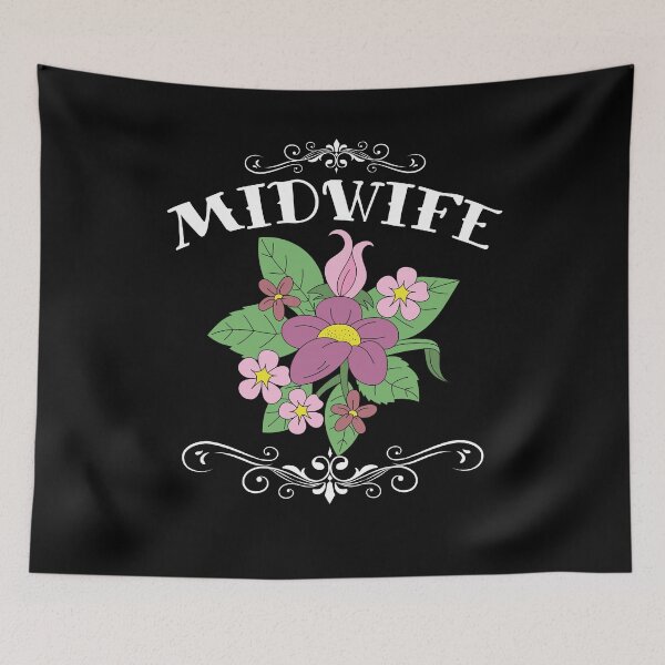 Item preview, Baby Catcher Flowers Midwifery Birthing Support Midwife designed and sold by bestshirtdesign.