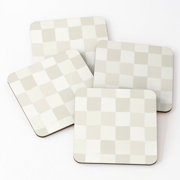 Item preview, Flux Check Grid Pattern in Pale Beige and Cream Tones designed and sold by kierkegaard.