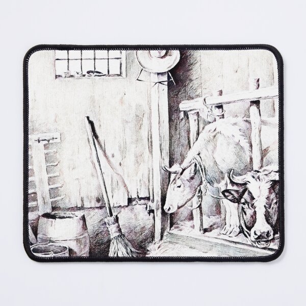Item preview, Two Cows By Jean Bernard Edited Black and White designed and sold by TeachUrb.