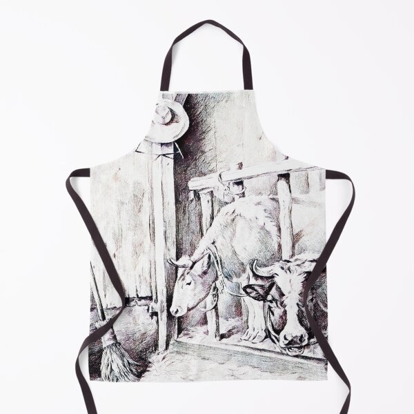 Item preview, Two Cows By Jean Bernard Edited Black and White designed and sold by TeachUrb.