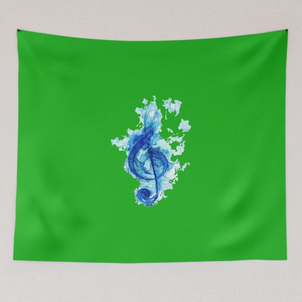 Item preview, blue flaming note  designed and sold by IsoldeaSchuler.
