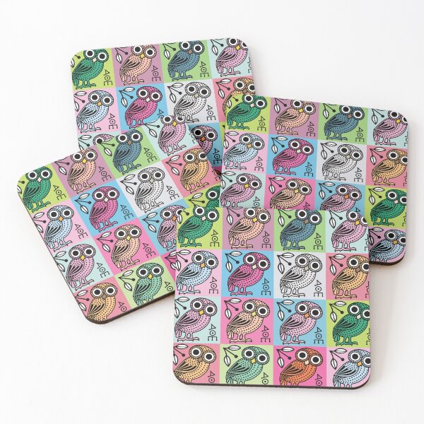 Item preview, Cute Athenian Owl Pop Art designed and sold by Happy Puppy Print On Demand.