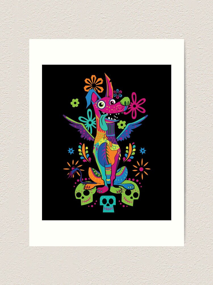 Thumbnail 2 of 3, Art Print, Day Of The Dead Dante Coco Dog designed and sold by ThuyDuongMAC.