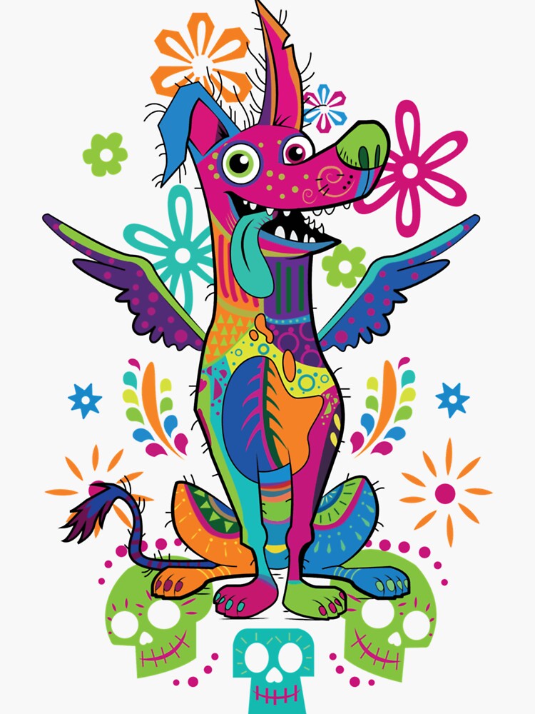 “Day Of The Dead Dante Coco Dog” Sticker by ThuyDuongMAC | Redbubble