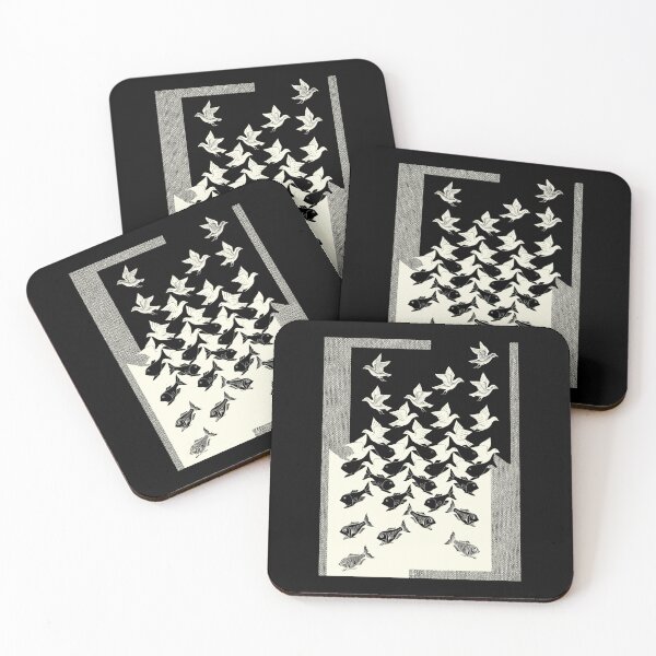 Item preview, MC Escher Cielo y agua II 1938 Fondo oscuro designed and sold by ThuyDuongMAC.