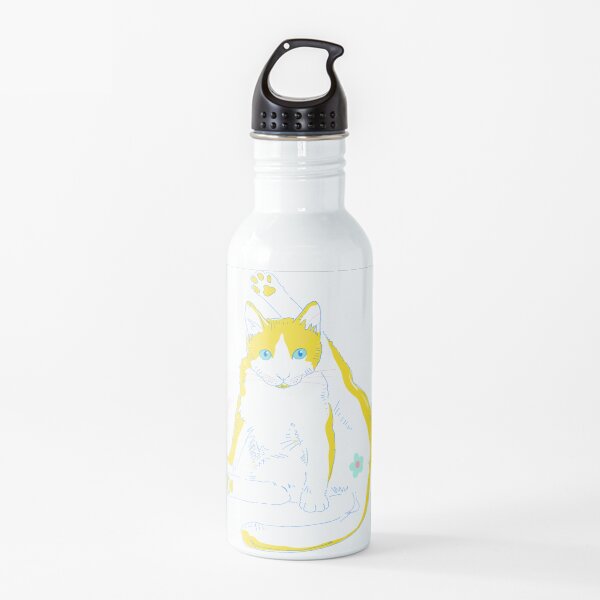 Flower Cat Water Bottle
