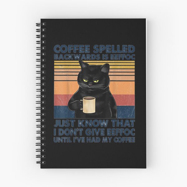 Item preview, Coffee Spelled Backwards Is Eeffoc Cat Drinking Vintage designed and sold by AndySerkis.