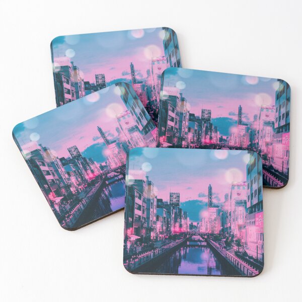 Item preview, Osaka Dotonbori Ebisu Bridge Canal Vapor Lofi City Neon Nightscape - Namba District - Bokeh Light Leaks Artwork - Anime  Aesthetic designed and sold by Cawaiico.