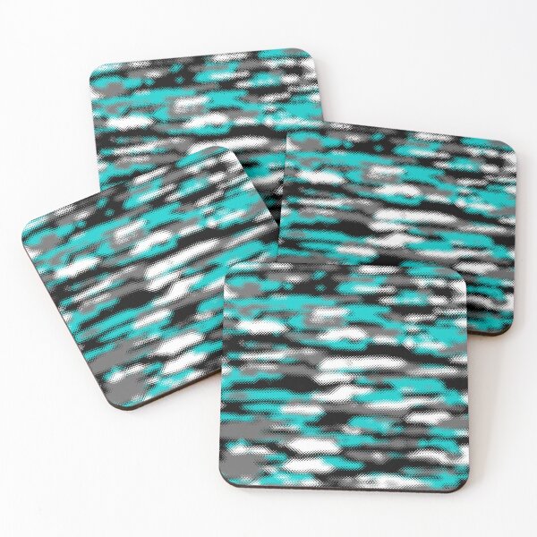 Item preview, Camouflage Aqua Black White  designed and sold by Tshirtstory.