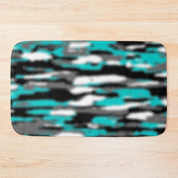 Item preview, Camouflage Aqua Black White  designed and sold by Tshirtstory.