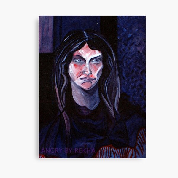 ANGRY by REKHA IYERN FE RECORDS CANADA Canvas Print