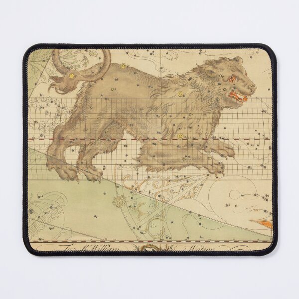 Item preview, Leo star sign restored antique map designed and sold by aapshop.