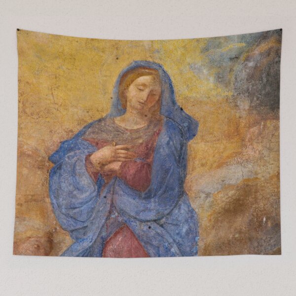 Item preview, Virgin Mary Madonna Antique Fresco Painting, Rome Italy designed and sold by worldways.
