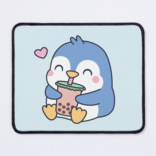 Item preview, Cute Little Penguin Loves Boba Tea designed and sold by rustydoodle.