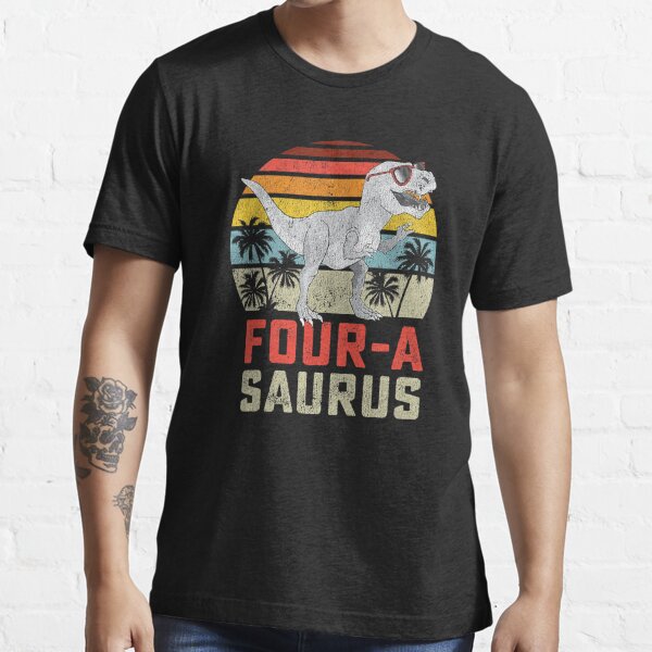 4. Cadeau d'anniversaire de dinosaure' T-shirt Enfant