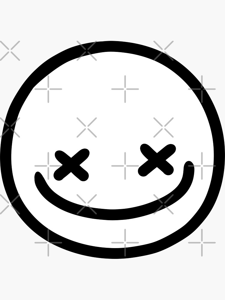 "Crossed Eyes Smiling Face" Sticker for Sale by Zeeph Redbubble