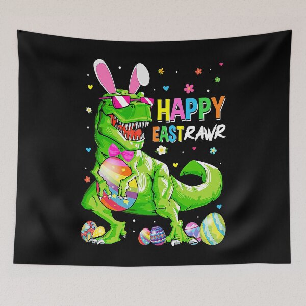 Item preview, Kids Happy Eastrawr T Rex Easter Bunny Egg Funny Dinosaurs designed and sold by HugheDemeyer.