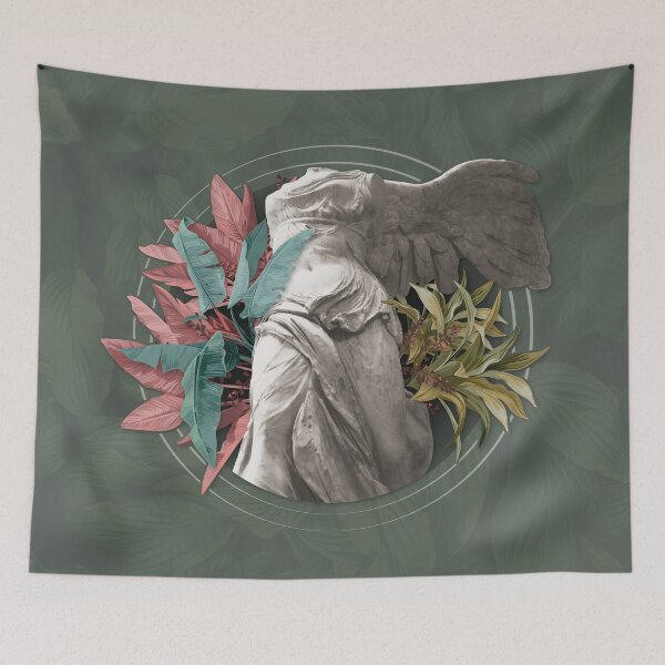 Item preview, Art Nouveau Winged Victory in Flowers designed and sold by CozyLair.