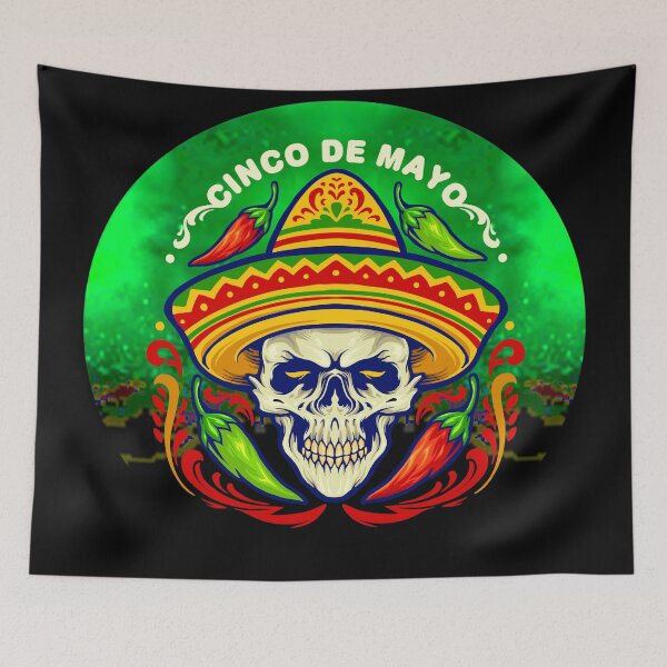 Item preview, Cinco de mayo skull designed and sold by Astralia.