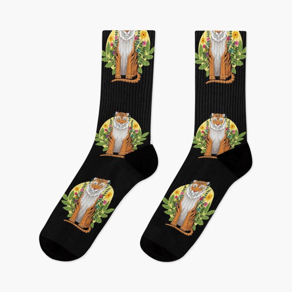 Item preview, Tiger and Flowers designed and sold by leBoosh-Designs.