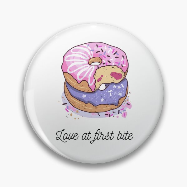 Item preview, Doughnut - Love at first bite designed and sold by DoodlesnPoodles.