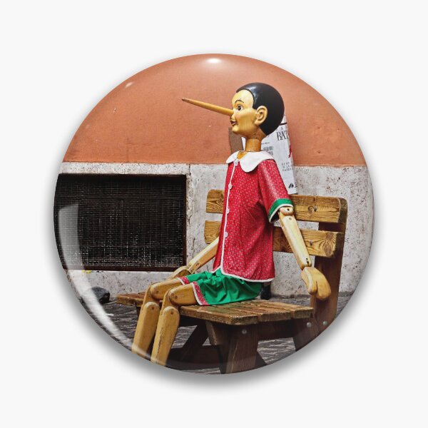 Item preview, Pinocchio Marionette Sitting on Street Bench, Rome Italy designed and sold by Anna Lemos.