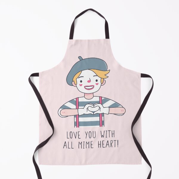 Item preview, Love You With All Mime Heart, Cute Love Pun designed and sold by rustydoodle.