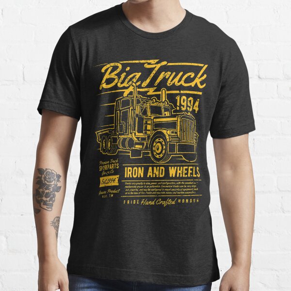 Vista previa del artículo con la obra «Big Rig Semi Truck Retro Vintage apenado diseño gráfico», diseñado y vendido por JakeRhodes.