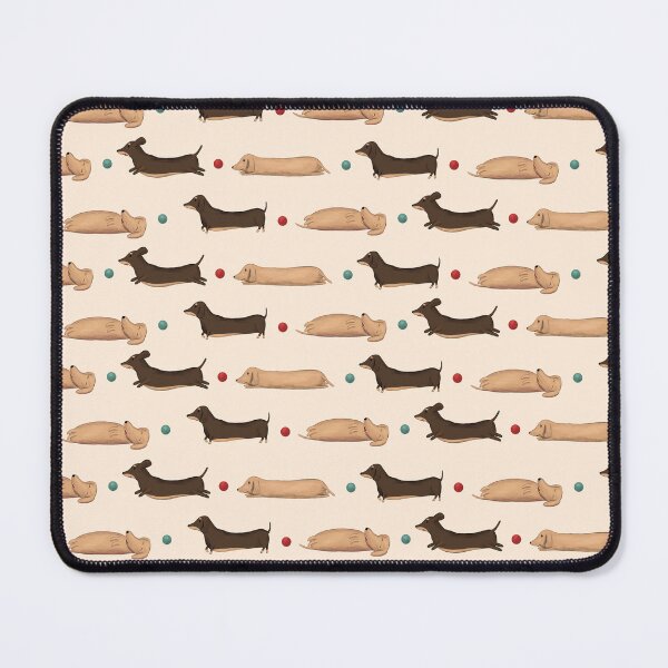 Item preview, Long Dogs - Dachshund Pattern on Pink designed and sold by Kittys-Art.