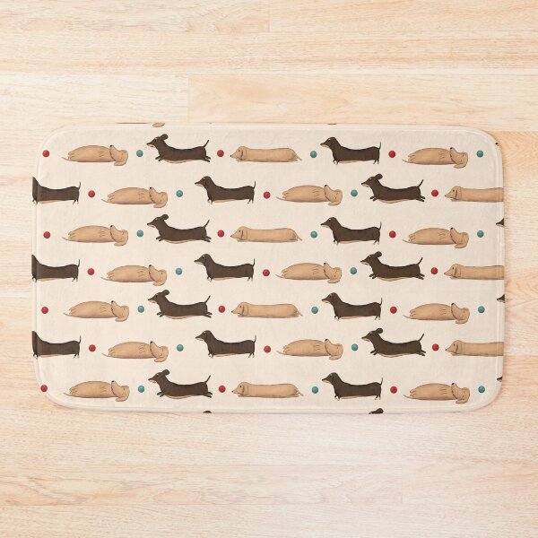 Item preview, Long Dogs - Dachshund Pattern on Pink designed and sold by Kittys-Art.