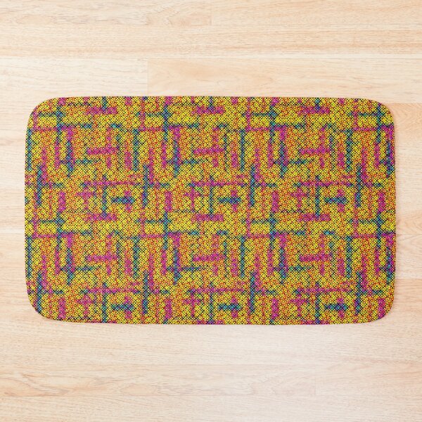 Item preview, Pink and Yellow Halftone Rectangle Abstract designed and sold by AMSonArt.