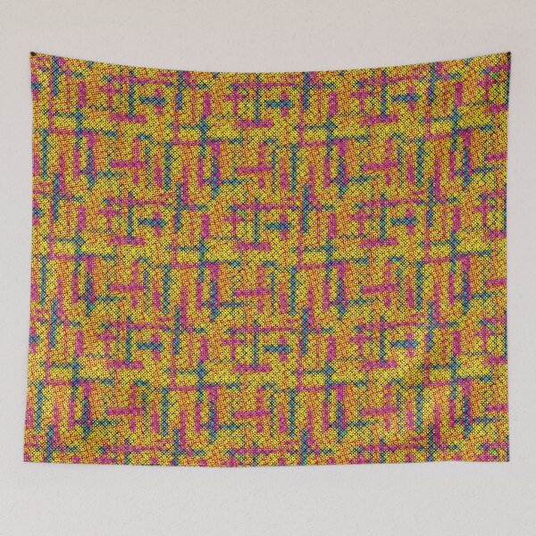Item preview, Pink and Yellow Halftone Rectangle Abstract designed and sold by AMSonArt.