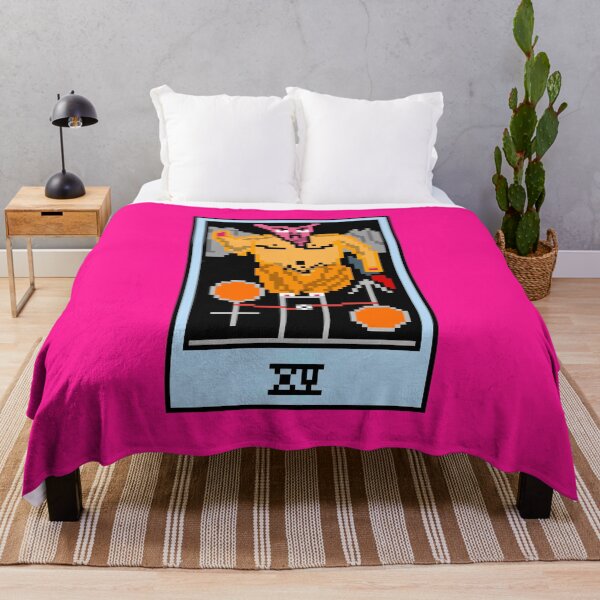 Item preview, Wait, is this pixel art tarot? Pink - Major Arcana 'The Devil' (Design for T-shirt, stickers and other accessories) designed and sold by Pixel Waite.