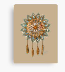Golden Dreams Dreamcatcher Canvas Print