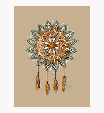 Golden Dreams Dreamcatcher Photographic Print