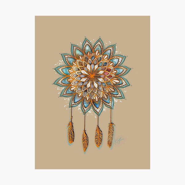 Golden Dreams Dreamcatcher Photographic Print