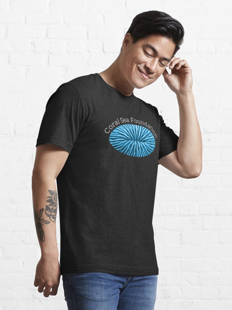 Alternate view of Coral Sea Foundation Logo - white text Essential T-Shirt