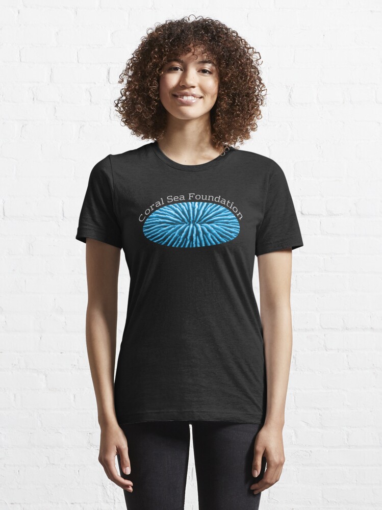 Alternate view of Coral Sea Foundation Logo - white text Essential T-Shirt
