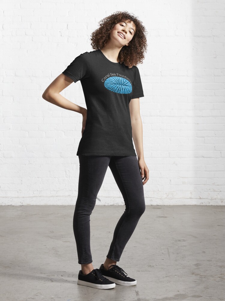 Alternate view of Coral Sea Foundation Logo - white text Essential T-Shirt