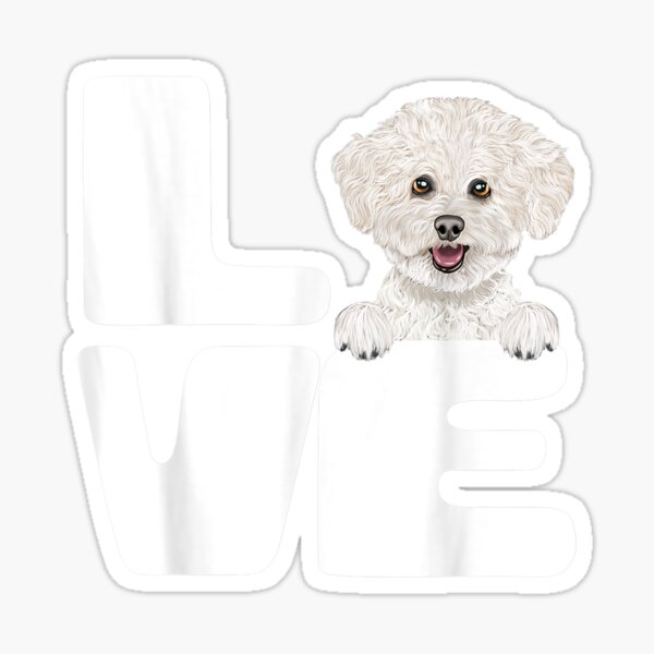 Bichon Frise Crack Sticker Decals Lovely Computer Stickers Dads