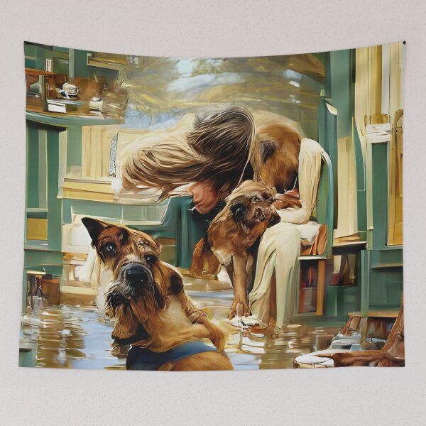 Item preview, Dog Lovers Artistic Painting designed and sold by PolarNightNomad.
