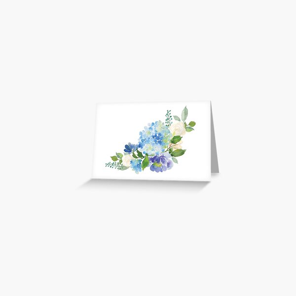 Item preview, Blue Watercolor Hydrangea designed and sold by junkydotcom.