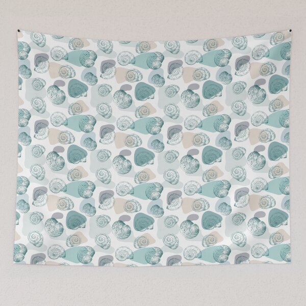 Item preview, Elegant seamless pattern in trendy colors with seashells designed and sold by Alinart16.