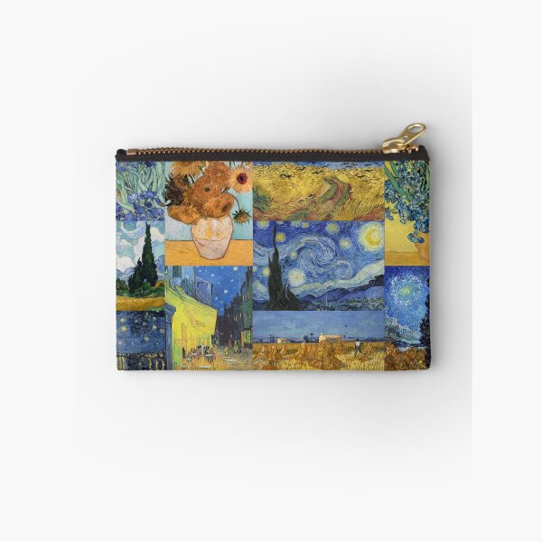 Item preview, Van Gogh Provence Collage -Starry Night, Sunflowers, Irises, Wheat fields in blue and yellow designed and sold by Fibracreativa.