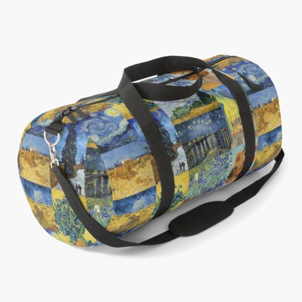Item preview, Van Gogh Provence Collage -Starry Night, Sunflowers, Irises, Wheat fields in blue and yellow designed and sold by Fibracreativa.