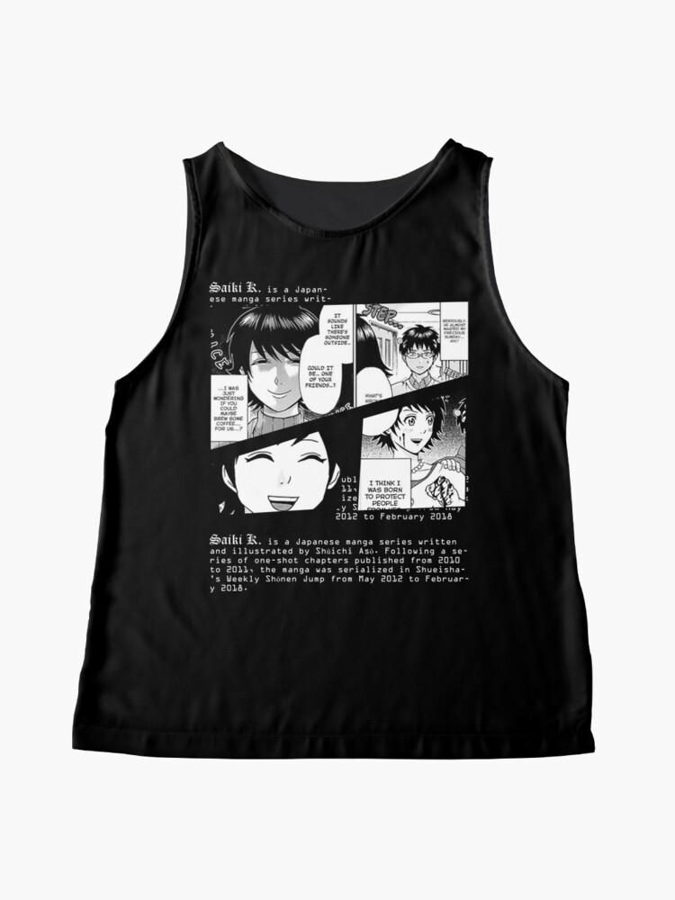 Kurumi Saiki The Disastrous Life Of Saiki K Saiki Kusuo No Sainan Manga Text Design Sleeveless 6449